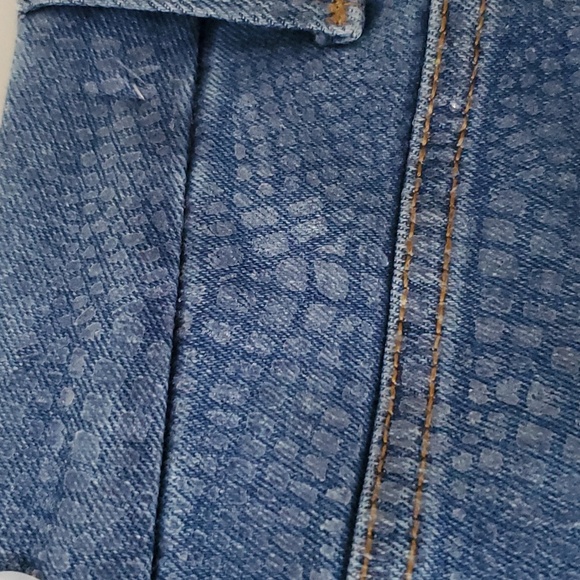 Good American Indigo Snake Print Shiny High-rise Jeans Size 12/31 - Picture 6 of 14